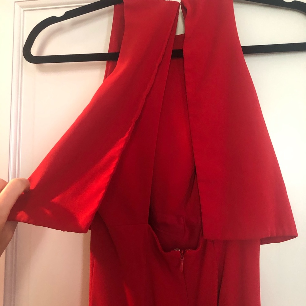 Jill By Jill Stuart Iva Crepe Red Maxi Gown 0 - Picture 3 of 5